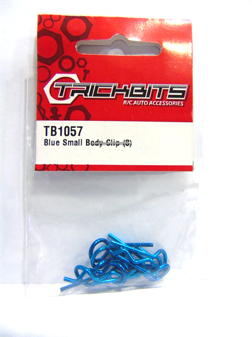 Body clips small metallic blue