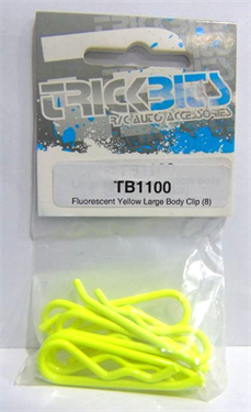 Fluorescent yellow body clips