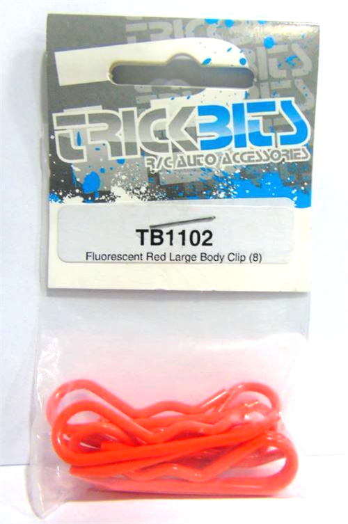 Fluorescent red body clips
