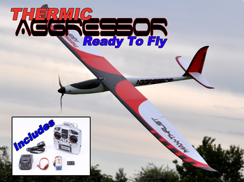 Max-Thrust Aggressor Thermic Glider RTF (MC6A, Batt, Charger)