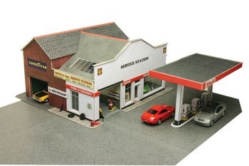 OO/HO SCALE SERVICE STATION - PO281