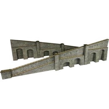 OO/HO SCALE TAPERED RETAINING WALL IN STONE - PO249