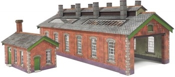 N SCALE DOUBLE TRACK ENGINE SHED - PN913