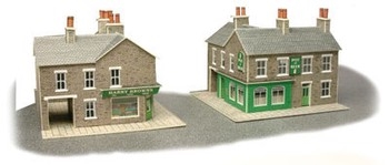 N SCALE CORNER SHOP & PUB IN STONE - PN117