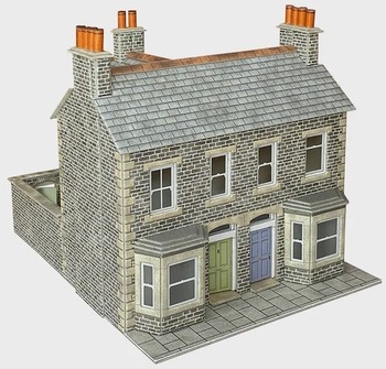 OO/HO Scale Stone Terraced Houses - PO301