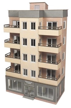 OO/HO Scale Low Relief Tower Block - PO360