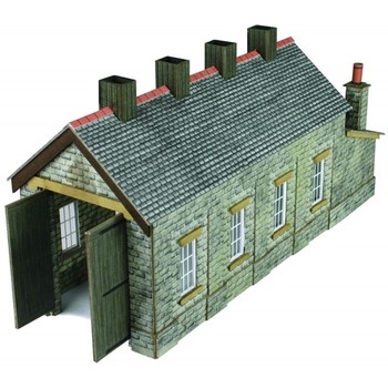 N SCALE STONE SINGLE TRACK ENGINE SHED - PN932