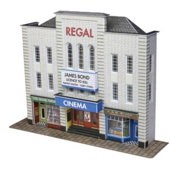 N SCALE LOW RELIEF CINEMA AND TWO SHOPS - PN170