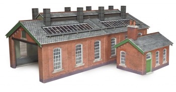 OOHO SCALE DOUBLE TRACK ENGINE SHED - PO313