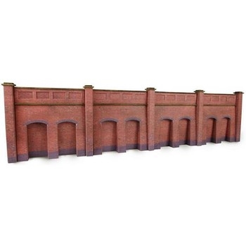 N SCALE RETAINING WALL IN RED BRICK - PN145