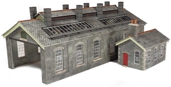 OOHO SCALE SETTLECARLISLE DOUBLE TRACK ENGINE SHED - PO337