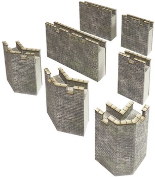 N Scale Castle Curtain Walls - PN193