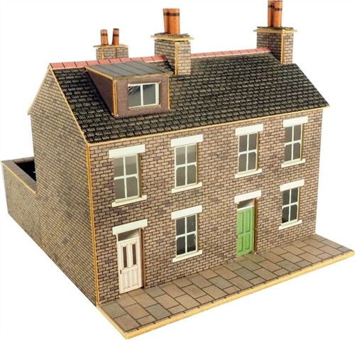 N SCALE TERRACE HOUSES IN STONE - PN104