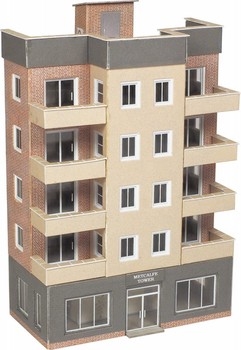 N Scale Low Relief Tower Block - PN960