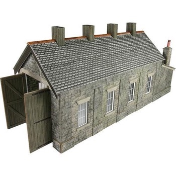 OOHO SCALE STONE SINGLE TRACK ENGINE SHED - PO332