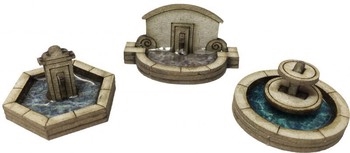 N SCALE STONE FOUNTAIN SET - PN823