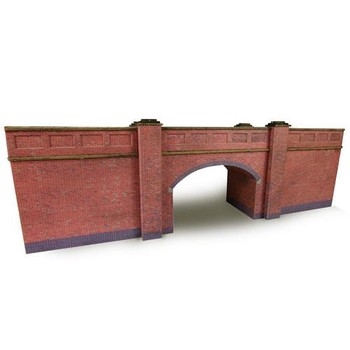 N SCALE RAILWAY BRIDGE IN RED BRICK - PN146