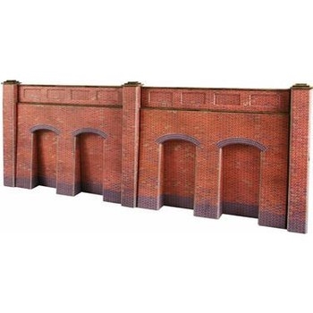 OOHO SCALE RETAINING WALL IN RED BRICK - PO244