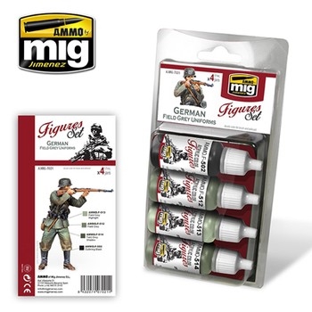 WWII German Field Grey Uniforms Paint Set