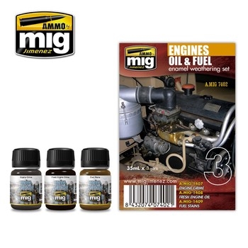 Engines, Oil and Fuel Enamel Weathering Set