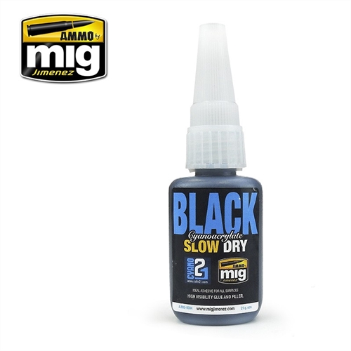 Black Slow Dry Cyano Glue/Filler