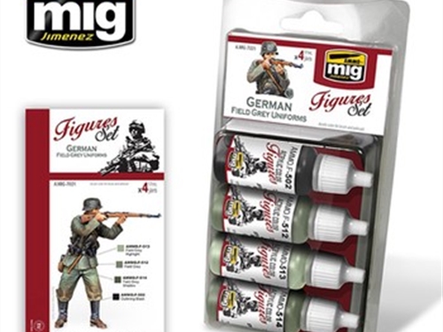 WWII German Field Grey Uniforms Paint Set