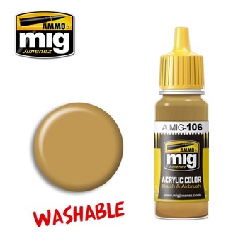 MIG106 WASHABLE SAND RAL 8020 Acrylic Paint - 17ml