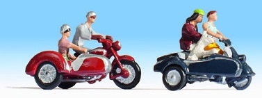 Motorbikes and Sidecars with Riders