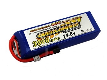 3900mAh 4S 14.8v 35C LiPo Battery - Overlander Supersport Pro