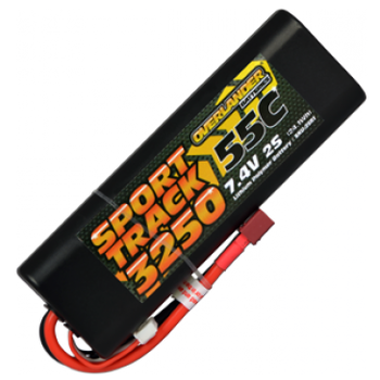 3250mAh 7.4V 2S 55C Hard Case Sport Track LiPo Battery