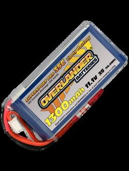 1300mAh 11.1v 3S 35C Supersport Pro LiPo Battery xt60