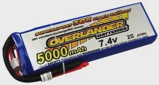 5000mAh 7.4V 2S 35C Supersport Pro Lipo Battery