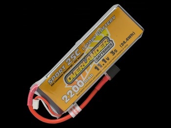 2200mAh 11.1v 3S 25C Sport Lipo Battery (Deans Connector)