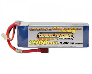 2900mAh 2S 7.4V35C LiPo Battery
