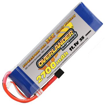 2700mAh 3S 11.1v 35C LiPo Battery - Overlander Supersport Pro