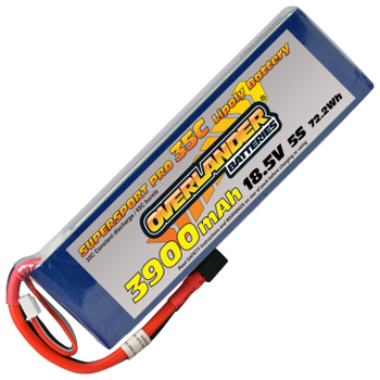 3900mAh 5S 18.5v 35C LiPo Battery - Overlander Supersport Pro