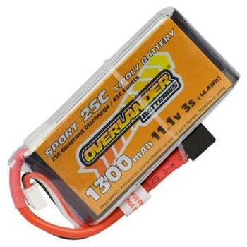 1300mAh 3S 111v 25C Lipo Battery - Overlander Sport 1300mAh 3S 111v 25C Lipo Battery - Overlander Sport
