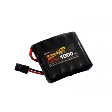 Fujitsu Black 1000mAh AAA 6v Flat RX Receiver Battery Pack