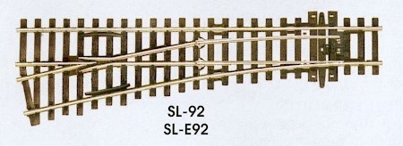 OO/HO Streamline Small Radius Left Hand Turnout SL-92