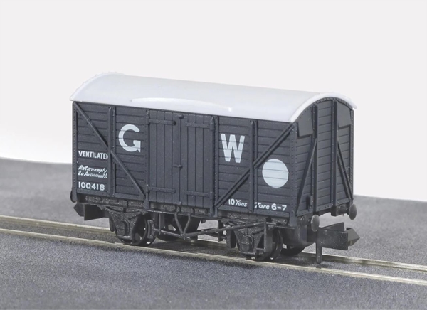 N Gauge 10ft Standard Box Van - GW Dark Grey