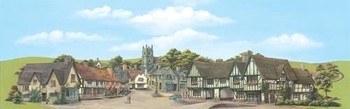 Provincial Town Large Backscene (228mm x 736mm)