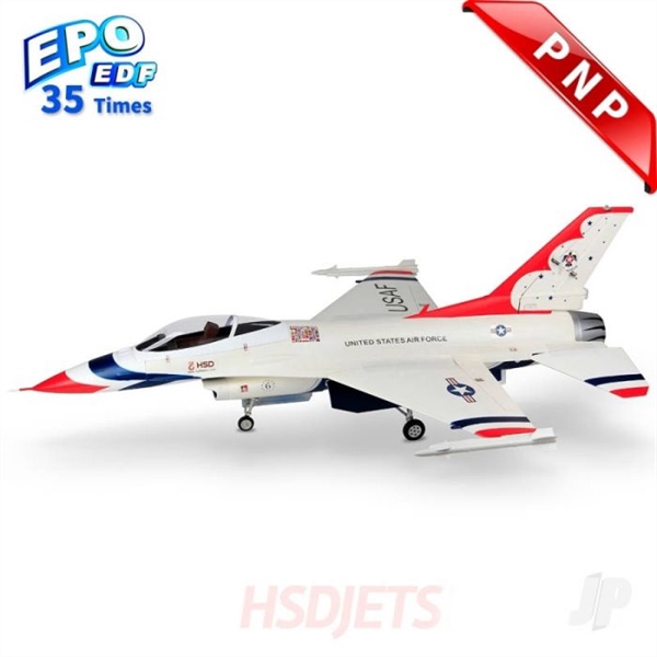 F-16 105mm EDF Foam Jet, Thunderbird V2 (PNP 12S)