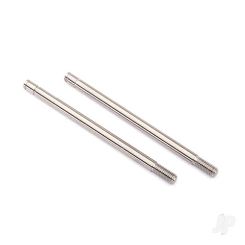 Shock shafts, steel, chrome finish (X-Long) (2pcs)