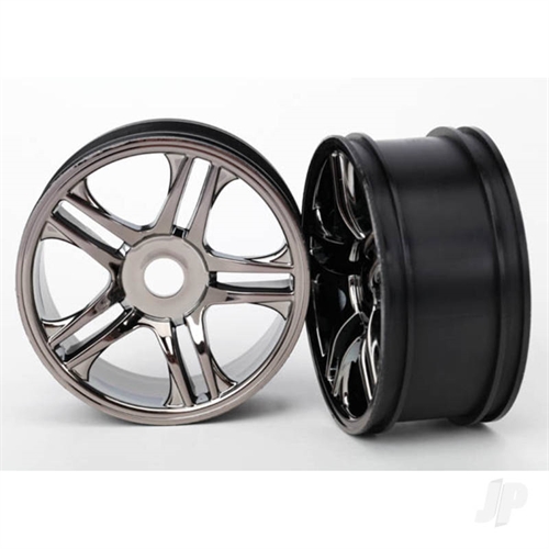 Wheels, split-spoke (black chrome) (front) (2pcs)