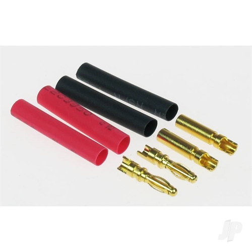 2mm Gold Connector Set (2 Pairs + Shrink)