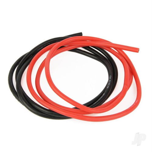 Silicone Wire, 16ga, 2ft Red-Black