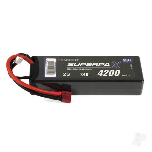 LiPo 2S 4200mAh 7.4V 50C Hard Case (Deans)