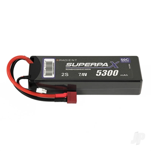 LiPo 2S 5300mAh 7.4V 50C Hard Case (Deans)