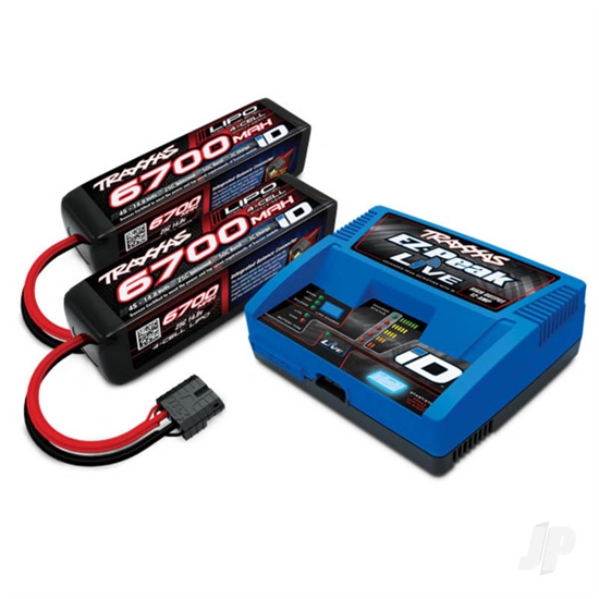 Traxxas Battery & Charger Completer Pack (1x iD charger, 2x LiPo 14.8V