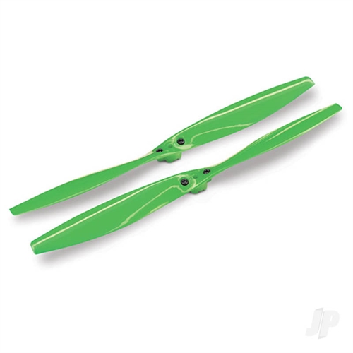 Rotor blade set, green (2pcs) ( with screws)